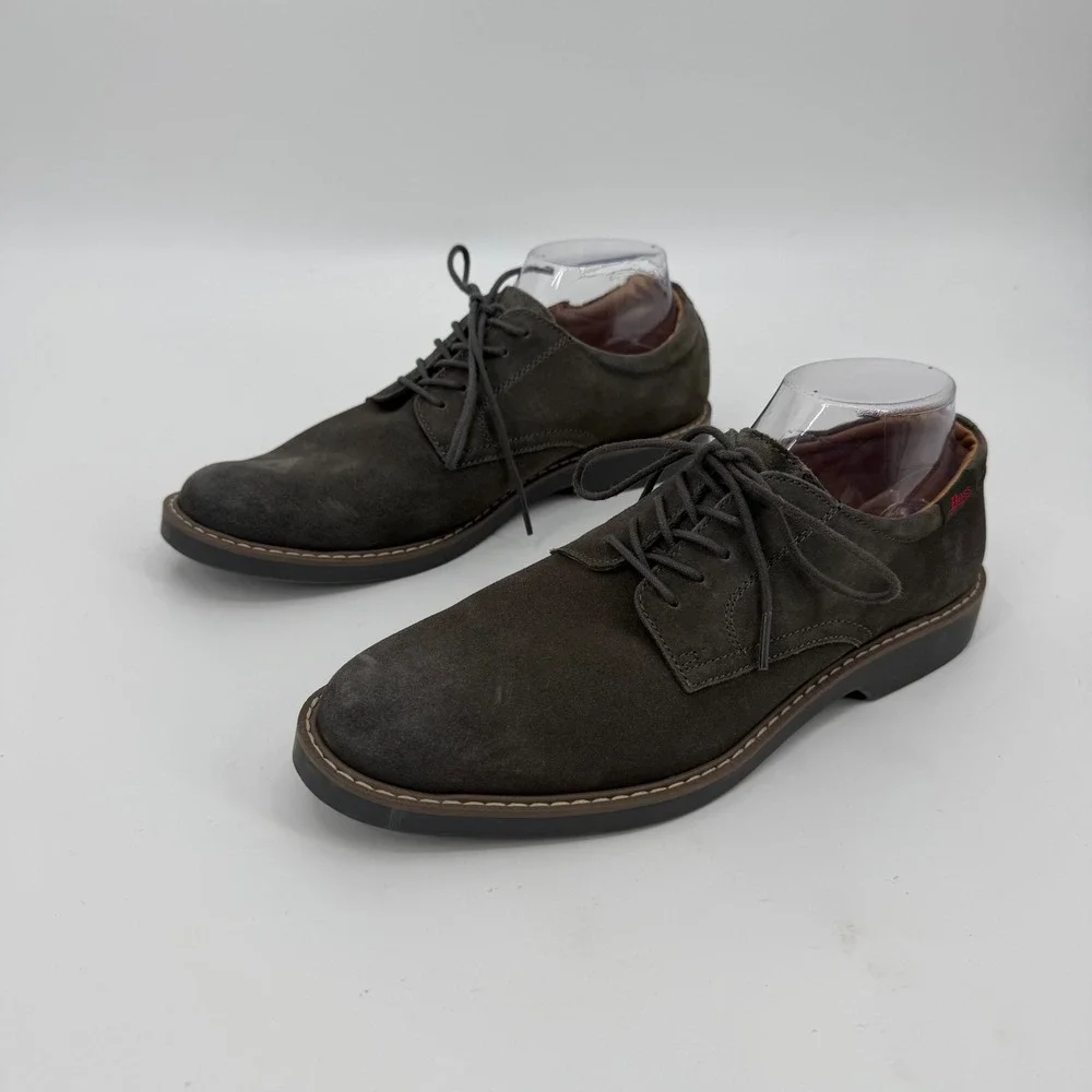 GH Bass Pasadena II Mens 8.5 M Grey Suede Oxford Buck Shoes 0026-1915-010
